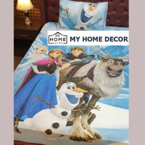 Frozen Movie Themed Cartoon Bed Sheet