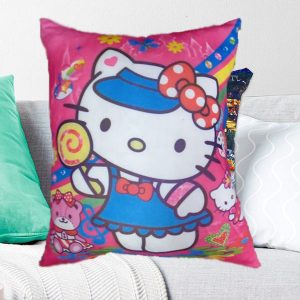 Hello Kitty Soft Silky Cartoon Kids Cushion – 2 Sided Digital Print