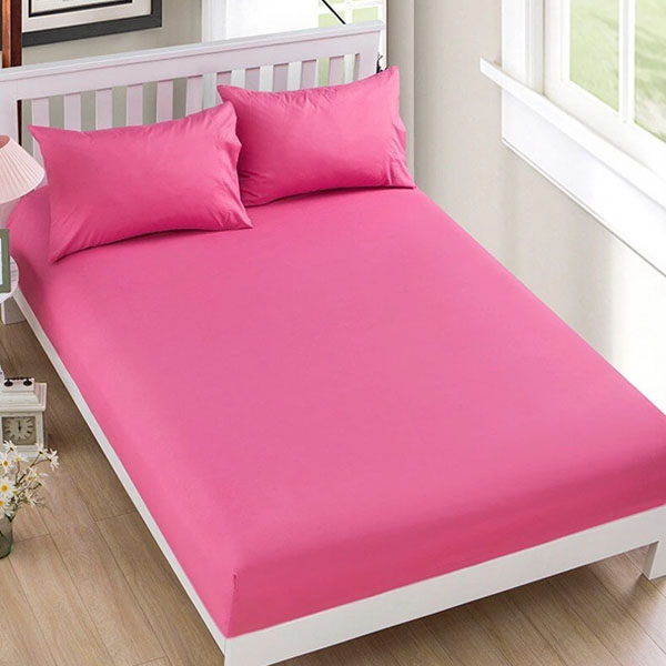 RICH COTTON FITTED SHEET - PINK