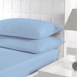 RICH COTTON FITTED SHEET -SKY BLUE