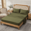 fitted bed sheet olive green
