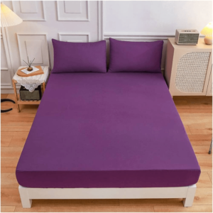 fitted bed sheet violet