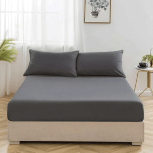 fitted bed sheet grey