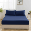 fitted bed sheet navy blue