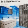 Dark Brown PEVA Waterproof Shower Curtain Bathroom