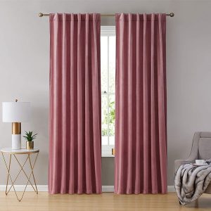 Premium Blush Pink Velvet Curtain Panels for Bedroom & Living Room