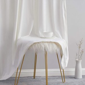 Premium White Velvet Curtain Panels for Bedroom & Living Room 1