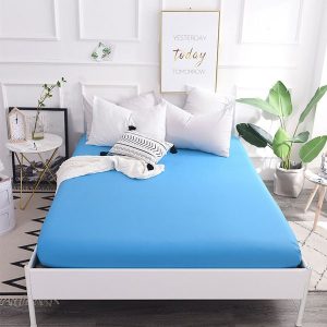 RICH-COTTON-FITTED-SHEET- LAKE BLUE