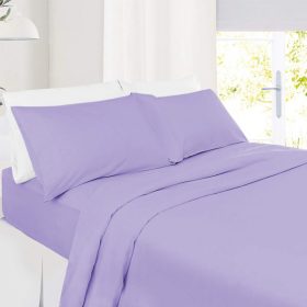 COTTON FITTED BED SHEET - LAVENDER