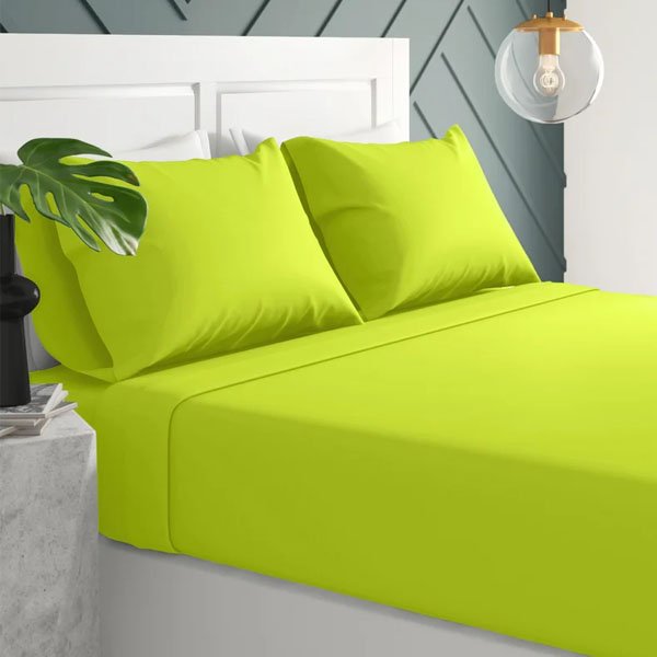 RICH-COTTON-FITTED-SHEET- LIME GREEN