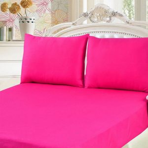 RICH-COTTON-FITTED-SHEET- SOLID PINK