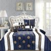 Bridal bed sheet comforter baroque blue