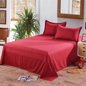 PLAIN BED SHEET - RED