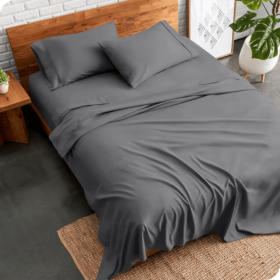 RICH COTTON PLAIN BED SHEET - GREY