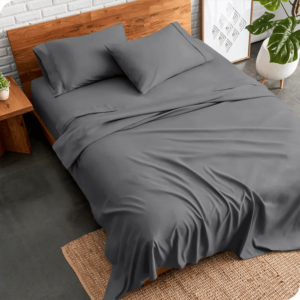 plain bed sheet - grey