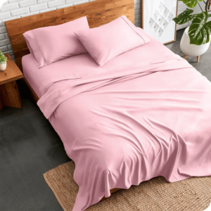 plain bed sheet - light pink