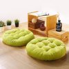 Round Shape Velvet Floor Cushions - Light Green
