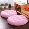 Round Shape Velvet Floor Cushions - Pink
