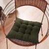 Soft Square Dining Seat Pad Filled Chair Cushion - Olive Green