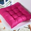 Soft Square Dining Seat Pad Filled Chair Cushion - Pink