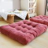 Square Shape Velvet Floor Cushions - Pink