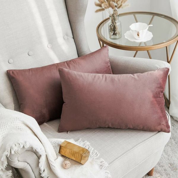 Velvet Pillow Cover Blush Pink