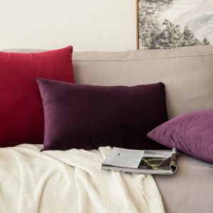 Velvet Pillow Cover Purple