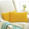 Velvet Pillow Cover Yellow