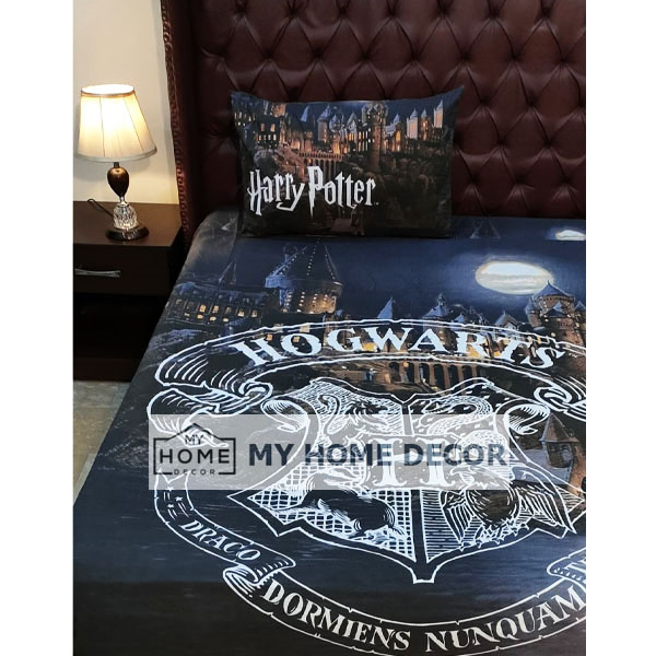 Harry Potter Hogwarts Cartoon Bed Sheet