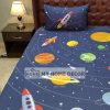 space cartoon bed sheet