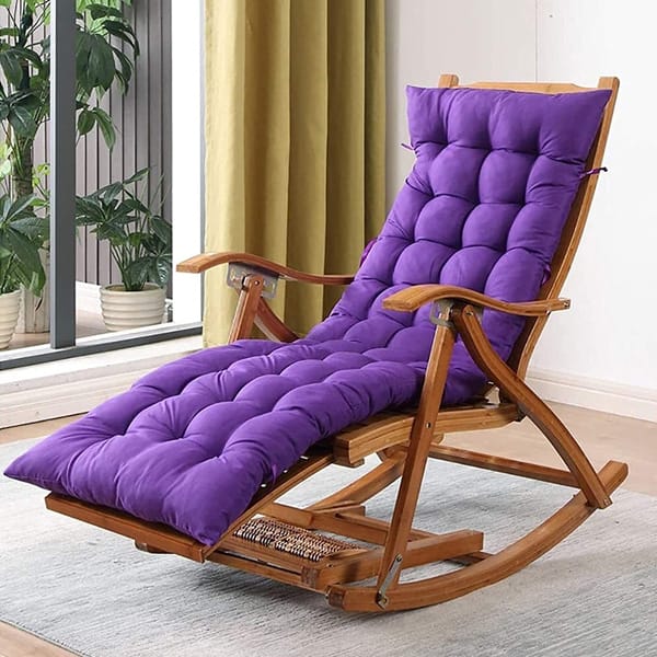 Rocking Chair Velvet Cushion - Max Purple