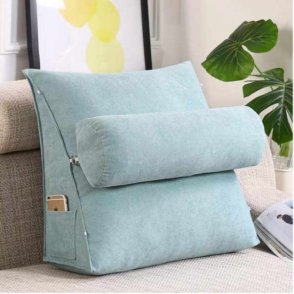 back support cushion aqua blue