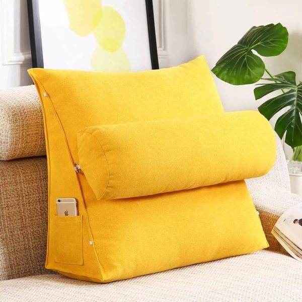 back support cushion yellow