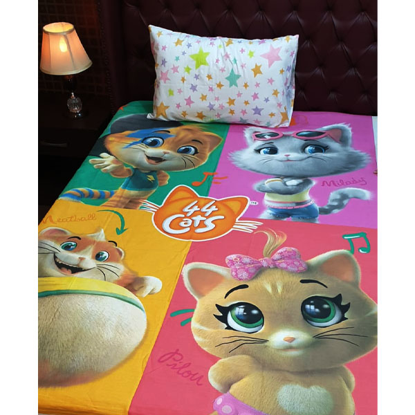 kitty Cartoon Bed Sheet