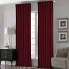 Premium Silk Curtain Panels for Bedroom & Living Room - Maroon