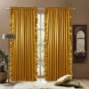 Ruffle curtain luxury silk fabric vertical - Golden