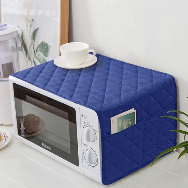 Quilted Microwave Oven Cover - Blue