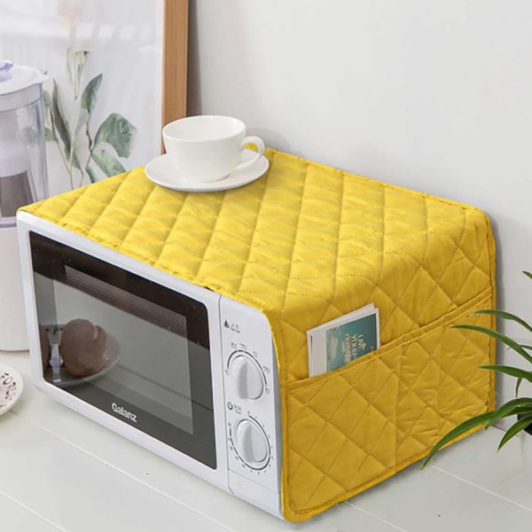Quilted Microwave Oven Cover - Yellow