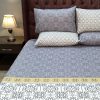 Grey pattern bed sheet