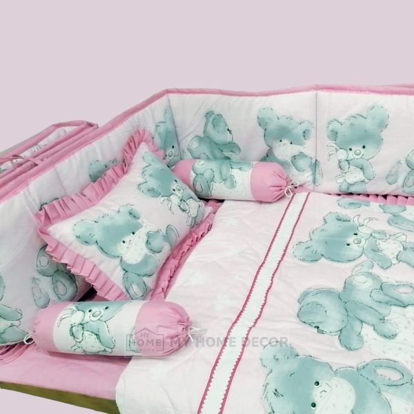 Pompous Infant & Toddler Baby Cot Bedding Set Grey Bear