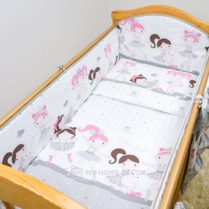 Pompous Infant & Toddler Baby Cot Bedding Set Pink Doll