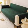 Elegant Ultrasonic Quilted Sofa Cover- Green