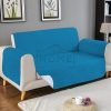 Ultrasonic Quilted Sofa Cover Cyan Blue