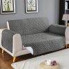Ultrasonic Quilted Sofa Cover Grey
