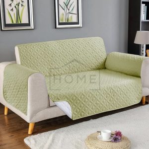 Ultrasonic Quilted Sofa Cover Yellow Green