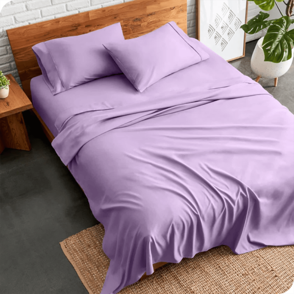 plain bed sheet - lavender