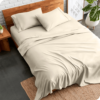plain bed sheet - sand