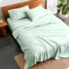 plain bed sheet - spring mint