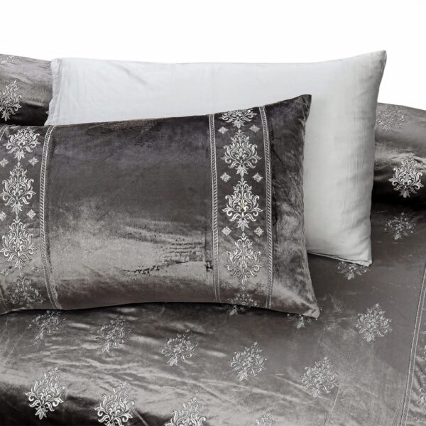 Bridal velvet bed sheet - charcoal 1