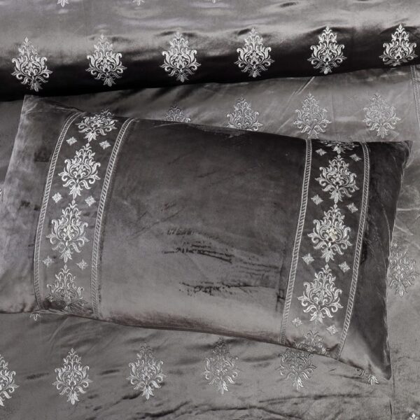 Bridal velvet bed sheet - charcoal 3